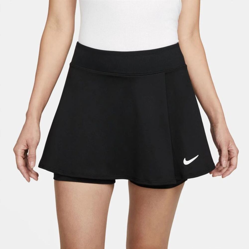 Nike Dri-Fit Victory Flouncy Activewear Athletic Mini Tennis Skirt Black Size S